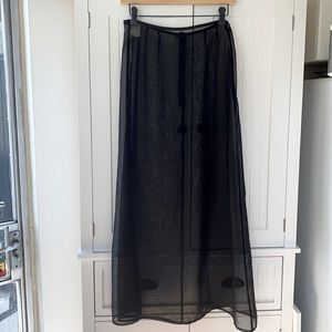 Vintage Sheer Ankle-Length Skirt